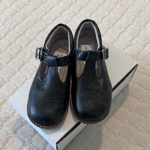 Classic Kids Black T-Strap Dress Shoes with Buckle